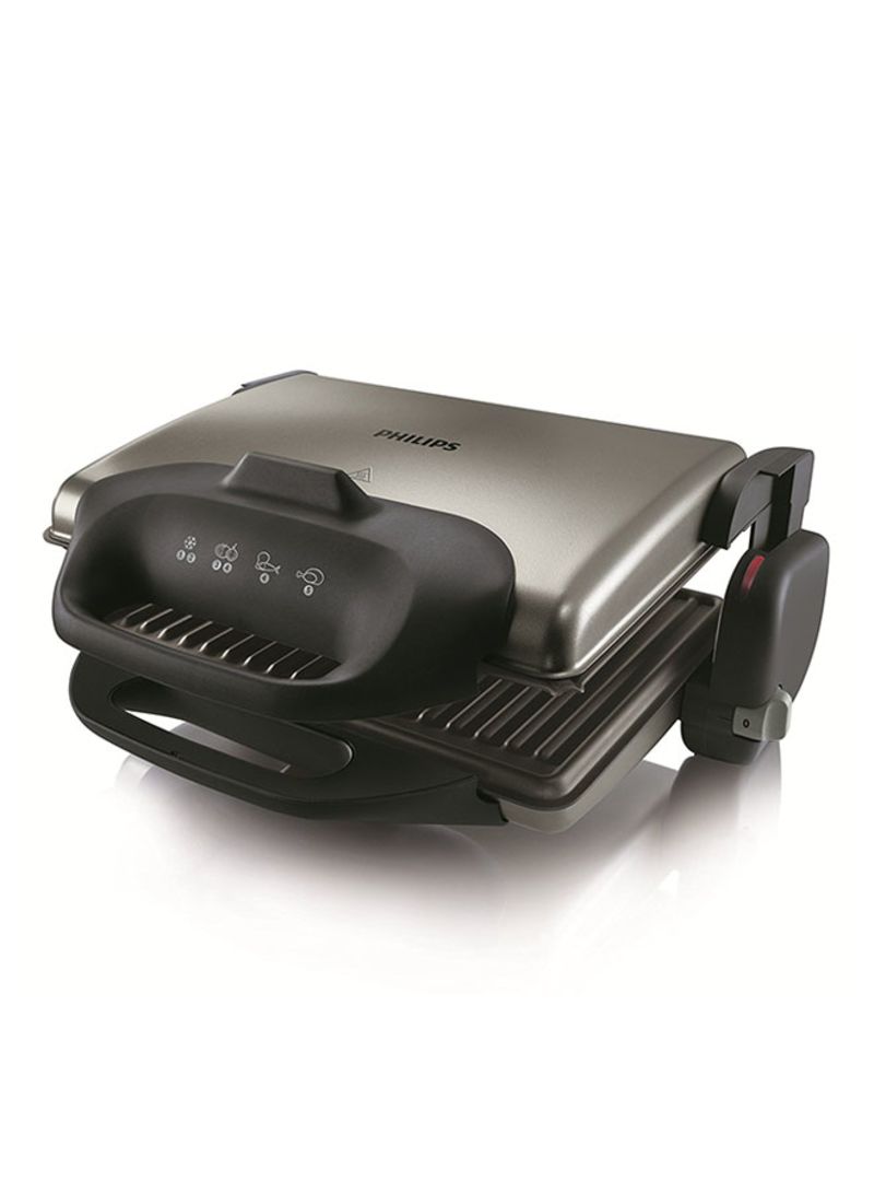 3-In-1 Health Grill With Adjustable Thermostat 2000W HD4467 Grey/Black